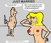 Cartoon: Just Married (small) by cartoonharry tagged cartoonharry cartoon cartoons married girl naked