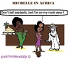 Cartoon: Michelle Obama (small) by cartoonharry tagged michelle,obama,africa,roots,cartoonharry,toonpool
