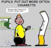 Cartoon: No More Cigarettes (small) by cartoonharry tagged school,cigarettes,kids,smoking,smoke,out