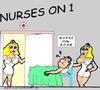 Cartoon: Nurses On One 2 (small) by cartoonharry tagged nurses cartoonharry funroom