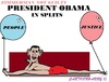 Cartoon: Obama (small) by cartoonharry tagged obama,splits,justice,people,guilty,zimmerman,toonpool