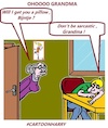 Cartoon: Oho Grandma (small) by cartoonharry tagged sarcastic,pillow,cartoonharry