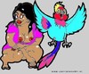 Cartoon: Parrot Girl (small) by cartoonharry tagged girlies,sexy,animals,parrot,cartoonharry,girls,girl