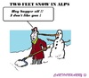 Cartoon: Snow (small) by cartoonharry tagged snow,alps,snowman,bugger