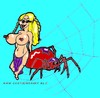 Cartoon: Spider (small) by cartoonharry tagged insects girls nude cartoonharry dutch cartoonist toonpool