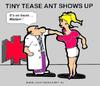 Cartoon: Tiny Tease Ant Shows Up (small) by cartoonharry tagged ant,cartoonharry,cartoon,doctor,blouse