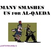 Cartoon: USA Smashes (small) by cartoonharry tagged usa,alqaeda,smashes