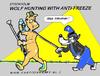 Cartoon: Wolf Hunting With Anti-Freeze (small) by cartoonharry tagged wolf,sweden,freeze,cartoonharry