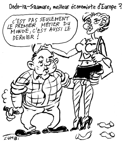 Cartoon: Dodo-La-Saumure (medium) by Zombi tagged job,blow,economy,economist,bank,imf,dsk,saumure,la,dodo,french,procurer