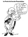 Cartoon: Socrates Trial (small) by Zombi tagged george,papandreou,democracy,business,law