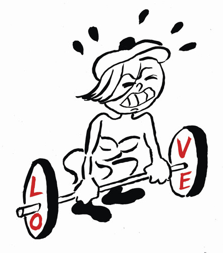 Cartoon: love (medium) by Dekeyser tagged love,lola,comic,heavy