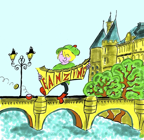 Cartoon: ZEBRA  2 (medium) by Dekeyser tagged lola,paris,bridge,monument,accordion,the,conciergerie