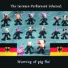 Cartoon: pig flu (small) by Vanessa tagged pig flu infect influenza epedemie grippe pandemie