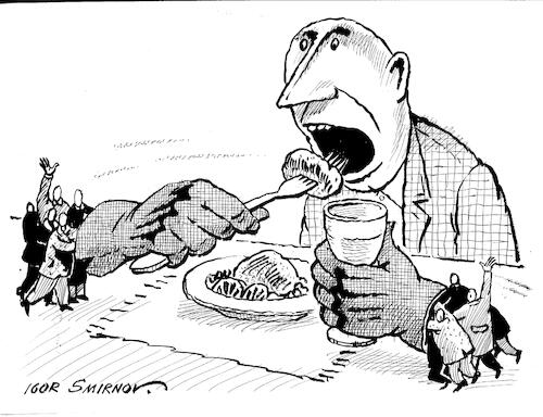 Cartoon: Hunger (medium) by igor smirnov tagged hunger,meal