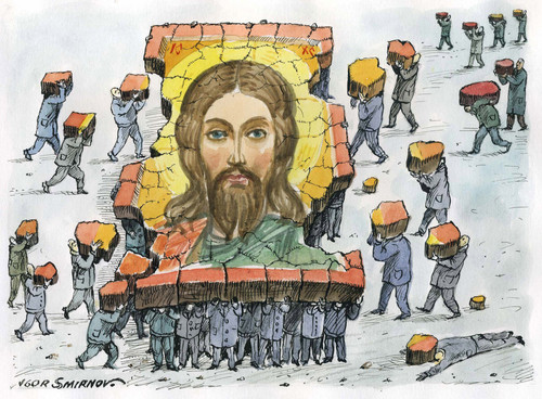 Cartoon: Jesus (medium) by igor smirnov tagged jesus