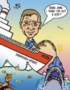 Cartoon: Big Game Fishing Caricature (small) by roundheadillustration tagged great,white,shark,cruise,fishing,ocean,sea