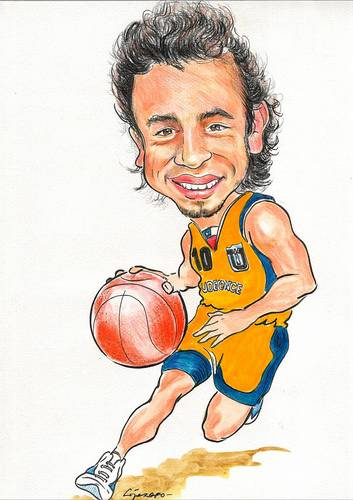 Cartoon: basketball (medium) by hualpen tagged basketball