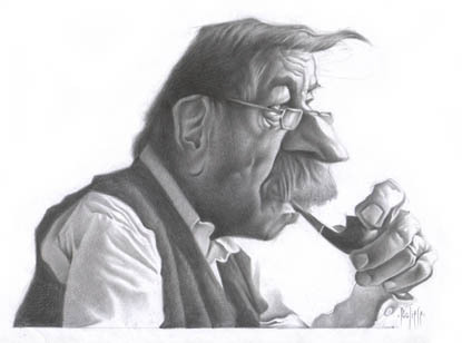 Cartoon: Günter Grass (medium) by David Pugliese tagged günter,grass,caricature,karikatur,pencil,drawing