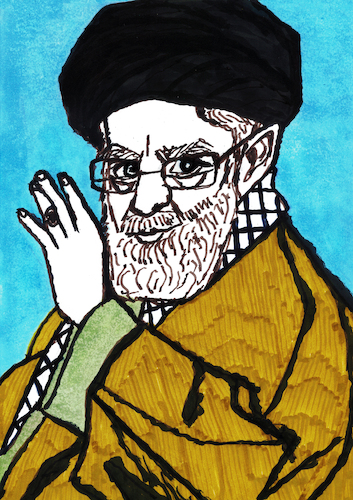 Cartoon: Ajatollah Ali Chamenei (medium) by Pascal Kirchmair tagged chamenei,khamenei,ayatollah,ajatollah,ali,usa,america,amerika,amerikanisch,peace,of,frieden,de,la,paix,paz,della,pace,pomba,da,papst,portrait,ink,drawing,dibujo,desenho,tusche,zeichnung,dessin,illustration,pascal,kirchmair,ilustracion,ilustracao,arte,kunst,artwork,porträt,retrato,pontifex,disegno,cartoon,caricature,karikatur,caricatura,art,artist,artiste,artista,künstler,tuschezeichnung,illustrazione,illustratie,presse,du,jour,the,day,tekening,teckning,cartum,vineta,comica,vignetta,portret,ritratto,guerre,guerra,krieg,war,iran,israel,news,supreme,leader,oberster,führer,cleric,shah,mohammad,reza,pahlavi,geistlicher,kleriker,islam,heiliger,nachrichten,chamenei,khamenei,ayatollah,ajatollah,ali,usa,america,amerika,amerikanisch,peace,of,frieden,de,la,paix,paz,della,pace,pomba,da,papst,portrait,ink,drawing,dibujo,desenho,tusche,zeichnung,dessin,illustration,pascal,kirchmair,ilustracion,ilustracao,arte,kunst,artwork,porträt,retrato,pontifex,disegno,cartoon,caricature,karikatur,caricatura,art,artist,artiste,artista,künstler,tuschezeichnung,illustrazione,illustratie,presse,du,jour,the,day,tekening,teckning,cartum,vineta,comica,vignetta,portret,ritratto,guerre,guerra,krieg,war,iran,israel,news,supreme,leader,oberster,führer,cleric,shah,mohammad,reza,pahlavi,geistlicher,kleriker,islam,heiliger,nachrichten