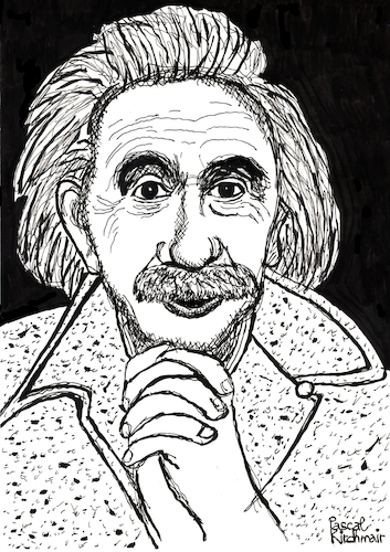 Cartoon: Albert Einstein (medium) by Pascal Kirchmair tagged albert,einstein,theory,of,relativity,illustration,drawing,zeichnung,pascal,kirchmair,cartoon,caricature,karikatur,ilustracion,dibujo,desenho,ink,disegno,ilustracao,illustrazione,illustratie,dessin,de,presse,du,jour,art,the,day,tekening,teckning,cartum,vineta,comica,vignetta,caricatura,portrait,retrato,ritratto,portret,princeton,ulm,gravitation,relativitätstheorie,genius,genie,mastermind,wiz,whizz,whiz,genio,albert,einstein,theory,of,relativity,illustration,drawing,zeichnung,pascal,kirchmair,cartoon,caricature,karikatur,ilustracion,dibujo,desenho,ink,disegno,ilustracao,illustrazione,illustratie,dessin,de,presse,du,jour,art,the,day,tekening,teckning,cartum,vineta,comica,vignetta,caricatura,portrait,retrato,ritratto,portret,princeton,ulm,gravitation,relativitätstheorie,genius,genie,mastermind,wiz,whizz,whiz,genio