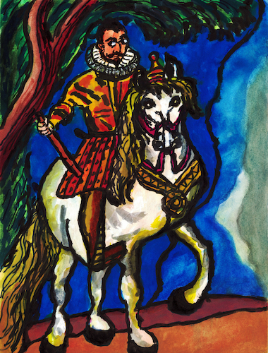 Cartoon: Der Herzog von Lerma (medium) by Pascal Kirchmair tagged retrato,ecuestre,del,duque,de,lerma,equestrian,portrait,of,francisco,gomez,sandoval,rojas,borjas,the,duke,reiterbild,des,herzogs,von,terra,di,siena,burnt,sienna,terre,sienne,brulee,peter,paul,rubens,artist,artiste,artista,kunst,künstler,illustration,sepia,ink,drawing,tusche,tuschezeichnung,zeichnung,pascal,kirchmair,cartoon,caricature,karikatur,ilustracion,dibujo,desenho,disegno,ilustracao,illustrazione,illustratie,dessin,presse,du,jour,art,day,tekening,teckning,cartum,vineta,comica,vignetta,caricatura,porträt,portret,ritratto,arte,holland,netherlands,niederlande,amsterdam,flemish,brabant,antwerp,antwerpen,anvers,belgium,artwork,watercolor,watercolour,aquarell,aquarelle,acuarela,gouache,painting,pintura,peinture,dipinto,cuadro,quadro,retrato,ecuestre,del,duque,de,lerma,equestrian,portrait,of,francisco,gomez,sandoval,rojas,borjas,the,duke,reiterbild,des,herzogs,von,terra,di,siena,burnt,sienna,terre,sienne,brulee,peter,paul,rubens,artist,artiste,artista,kunst,künstler,illustration,sepia,ink,drawing,tusche,tuschezeichnung,zeichnung,pascal,kirchmair,cartoon,caricature,karikatur,ilustracion,dibujo,desenho,disegno,ilustracao,illustrazione,illustratie,dessin,presse,du,jour,art,day,tekening,teckning,cartum,vineta,comica,vignetta,caricatura,porträt,portret,ritratto,arte,holland,netherlands,niederlande,amsterdam,flemish,brabant,antwerp,antwerpen,anvers,belgium,artwork,watercolor,watercolour,aquarell,aquarelle,acuarela,gouache,painting,pintura,peinture,dipinto,cuadro,quadro