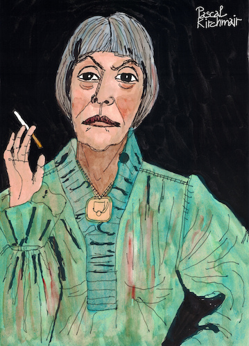 Cartoon: Elaine de Kooning (medium) by Pascal Kirchmair tagged elaine,de,kooning,illustration,drawing,zeichnung,pascal,kirchmair,cartoon,caricature,karikatur,ilustracion,dibujo,desenho,ink,disegno,ilustracao,illustrazione,illustratie,dessin,presse,du,jour,art,of,the,day,tekening,teckning,cartum,vineta,comica,vignetta,caricatura,portrait,retrato,ritratto,portret,kunst,artist,manhattan,new,york,school,usa,abstract,expressionism,abstrakter,expressionismus,painter,malerin,expressionist,news,magazine,elaine,de,kooning,illustration,drawing,zeichnung,pascal,kirchmair,cartoon,caricature,karikatur,ilustracion,dibujo,desenho,ink,disegno,ilustracao,illustrazione,illustratie,dessin,presse,du,jour,art,of,the,day,tekening,teckning,cartum,vineta,comica,vignetta,caricatura,portrait,retrato,ritratto,portret,kunst,artist,manhattan,new,york,school,usa,abstract,expressionism,abstrakter,expressionismus,painter,malerin,expressionist,news,magazine