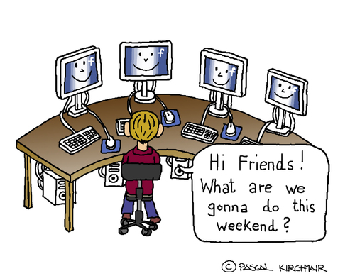 Cartoon: Facebook Friends (medium) by Pascal Kirchmair tagged computer,internet,facebook,friends,cartoon,caricature,karikatur,dessin,humour,humor