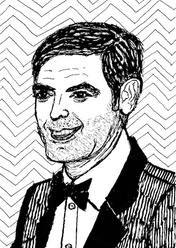 Cartoon: George Clooney (medium) by Pascal Kirchmair tagged george,clooney,acteur,cinema,actor,schauspieler,artist,art,illustration,drawing,tusche,tuschepinsel,sepia,black,brush,zeichnung,pascal,kirchmair,cartoon,caricature,karikatur,ilustracion,dibujo,desenho,ink,disegno,ilustracao,illustrazione,illustratie,dessin,de,presse,du,jour,of,the,day,tekening,teckning,cartum,vineta,comica,vignetta,caricatura,portrait,porträt,portret,retrato,ritratto,hollywood,academy,award,awards,oscar,oscars,winner,hauptdarsteller,darsteller,george,clooney,acteur,cinema,actor,schauspieler,artist,art,illustration,drawing,tusche,tuschepinsel,sepia,black,brush,zeichnung,pascal,kirchmair,cartoon,caricature,karikatur,ilustracion,dibujo,desenho,ink,disegno,ilustracao,illustrazione,illustratie,dessin,de,presse,du,jour,of,the,day,tekening,teckning,cartum,vineta,comica,vignetta,caricatura,portrait,porträt,portret,retrato,ritratto,hollywood,academy,award,awards,oscar,oscars,winner,hauptdarsteller,darsteller