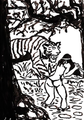 Girl with Tiger