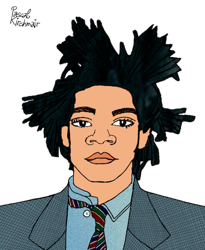 Cartoon: Jean-Michel Basquiat (medium) by Pascal Kirchmair tagged jean,michel,basquiat,cartoon,caricature,karikatur,ilustracion,illustration,portrait,retrato,pascal,kirchmair,dibujo,desenho,drawing,zeichnung,ritratto,disegno,ilustracao,illustrazione,illustratie,dessin,du,jour,art,of,the,day,tekening,teckning,cartum,vineta,comica,vignetta,caricatura,jean,michel,basquiat,cartoon,caricature,karikatur,ilustracion,illustration,portrait,retrato,pascal,kirchmair,dibujo,desenho,drawing,zeichnung,ritratto,disegno,ilustracao,illustrazione,illustratie,dessin,du,jour,art,of,the,day,tekening,teckning,cartum,vineta,comica,vignetta,caricatura