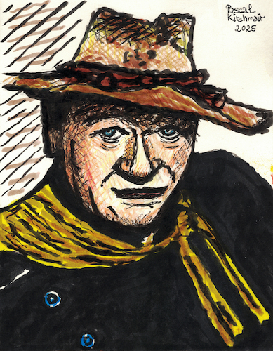 John Wayne mit Cowboyhut