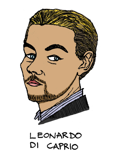 Cartoon: Leonardo DiCaprio (medium) by Pascal Kirchmair tagged leonardo,dicaprio,cartoon,caricature,karikatur,vignetta,dessin,zeichnung,leonardo,dicaprio,cartoon,caricature,karikatur,vignetta,dessin,zeichnung