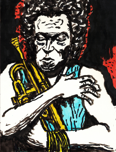 Cartoon: Miles Davis (medium) by Pascal Kirchmair tagged miles,dewey,davis,iii,usa,new,orleans,louisiana,jazz,star,hall,of,fame,musik,musiker,musician,music,singer,songwriter,composer,illustration,zeichnung,pascal,kirchmair,cartoon,caricature,karikatur,ilustracion,ink,drawing,dibujo,desenho,disegno,ilustracao,illustrazione,illustratie,dessin,de,presse,du,jour,art,the,day,tekening,teckning,cartum,vineta,comica,vignetta,caricatura,portrait,portret,retrato,ritratto,porträt,tusche,tuschezeichnung,encre,chine,tinta,china,inchiostro,tuschepinsel,pen,arte,artwork,kunst,trumpet,trumpeter,trompete,trompeter,band,modern,bepop,cool,bop,hard,komponist,fusion,miles,dewey,davis,iii,usa,new,orleans,louisiana,jazz,star,hall,of,fame,musik,musiker,musician,music,singer,songwriter,composer,illustration,zeichnung,pascal,kirchmair,cartoon,caricature,karikatur,ilustracion,ink,drawing,dibujo,desenho,disegno,ilustracao,illustrazione,illustratie,dessin,de,presse,du,jour,art,the,day,tekening,teckning,cartum,vineta,comica,vignetta,caricatura,portrait,portret,retrato,ritratto,porträt,tusche,tuschezeichnung,encre,chine,tinta,china,inchiostro,tuschepinsel,pen,arte,artwork,kunst,trumpet,trumpeter,trompete,trompeter,band,modern,bepop,cool,bop,hard,komponist,fusion