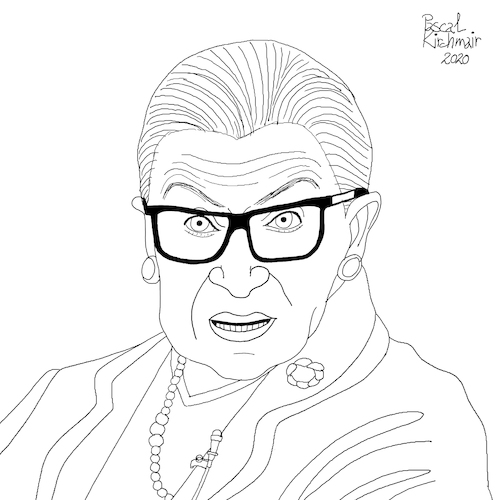 Cartoon: RBG (medium) by Pascal Kirchmair tagged supreme,court,justice,usa,ruth,bader,ginsburg,rbg,politicien,politiker,politician,femme,politique,dibuix,illustration,drawing,zeichnung,pascal,kirchmair,cartoon,caricature,karikatur,ilustracion,dibujo,desenho,ink,disegno,ilustracao,illustrazione,illustratie,dessin,de,presse,du,jour,art,of,the,day,tekening,teckning,cartum,vineta,comica,vignetta,caricatura,portrait,porträt,portret,retrato,ritratto,united,states,supreme,court,justice,usa,ruth,bader,ginsburg,rbg,politicien,politiker,politician,femme,politique,dibuix,illustration,drawing,zeichnung,pascal,kirchmair,cartoon,caricature,karikatur,ilustracion,dibujo,desenho,ink,disegno,ilustracao,illustrazione,illustratie,dessin,de,presse,du,jour,art,of,the,day,tekening,teckning,cartum,vineta,comica,vignetta,caricatura,portrait,porträt,portret,retrato,ritratto,united,states