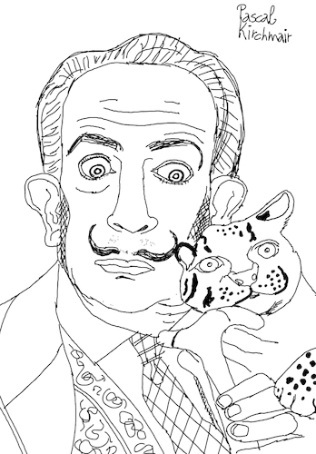 Salvador Dali with ocelot Salvador Dali with ocelot