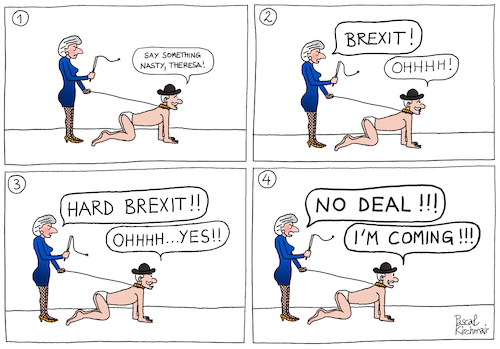 Cartoon: The Brexiteer (medium) by Pascal Kirchmair tagged hard,brexit,brexiteer,cartoon,caricature,theresa,may,karikatur,brexiteers,pascal,kirchmair,no,deal,illustration,drawing,zeichnung,political,politische,ilustracion,dibujo,desenho,ink,disegno,ilustracao,illustrazione,illustratie,dessin,de,presse,du,jour,art,of,the,day,tekening,teckning,cartum,vineta,comica,vignetta,caricatura,great,britain,großbritannien,england,angleterre,inghilterra,inglaterra,united,kingdom,royaume,uni,regno,unito,reino,unido,politik,politics,politicians,politique,hard,brexit,brexiteer,cartoon,caricature,theresa,may,karikatur,brexiteers,pascal,kirchmair,no,deal,illustration,drawing,zeichnung,political,politische,ilustracion,dibujo,desenho,ink,disegno,ilustracao,illustrazione,illustratie,dessin,de,presse,du,jour,art,of,the,day,tekening,teckning,cartum,vineta,comica,vignetta,caricatura,great,britain,großbritannien,england,angleterre,inghilterra,inglaterra,united,kingdom,royaume,uni,regno,unito,reino,unido,politik,politics,politicians,politique