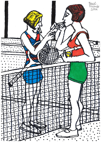 Cartoon: Zigarettenpause (medium) by Pascal Kirchmair tagged arte,kunst,artwork,atp,ranking,player,tenis,sieger,winner,us,open,new,york,flushing,meadows,champion,australian,grand,slam,sport,sports,ink,tusche,tuschezeichnung,portrait,retrato,ritratto,porträt,irish,pub,illustration,drawing,zeichnung,pascal,kirchmair,cartoon,caricature,karikatur,ilustracion,dibujo,desenho,disegno,ilustracao,illustrazione,illustratie,dessin,de,presse,du,jour,art,of,the,day,tekening,teckning,cartum,vineta,comica,vignetta,caricatura,portret,encre,chine,tinta,china,inchiostro,nanquim,tennisspielerinnen,zigarettenpause,vintage,sexy,tennis,mädchen,rauchende,zigarette,verrückt,seltsam,heiße,girls,cigarette,pause,cigaret,break,arte,kunst,artwork,atp,ranking,player,tenis,sieger,winner,us,open,new,york,flushing,meadows,champion,australian,grand,slam,sport,sports,ink,tusche,tuschezeichnung,portrait,retrato,ritratto,porträt,irish,pub,illustration,drawing,zeichnung,pascal,kirchmair,cartoon,caricature,karikatur,ilustracion,dibujo,desenho,disegno,ilustracao,illustrazione,illustratie,dessin,de,presse,du,jour,art,of,the,day,tekening,teckning,cartum,vineta,comica,vignetta,caricatura,portret,encre,chine,tinta,china,inchiostro,nanquim,tennisspielerinnen,zigarettenpause,vintage,sexy,tennis,mädchen,rauchende,zigarette,verrückt,seltsam,heiße,girls,cigarette,pause,cigaret,break