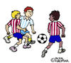 Cartoon: Fußball (small) by Pascal Kirchmair tagged foot,vignetta,game,spiel,fußball,soccer,football,cartoon,karikatur,caricature,illustration