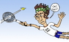 Cartoon: Matchball (small) by Pascal Kirchmair tagged tennis,ballsport,john,mcenroe,big,mac,wimbledon,matchball,grand,slam,roland,garros,australian,us,open