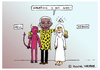 Cartoon: Nelson Mandela (small) by Pascal Kirchmair tagged caricature vignetta nelson mandela cartoon heaven karikatur reconciliation apartheid regime south africa südafrika friedensnobelpreis