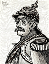 Cartoon: Otto von Bismarck (small) by Pascal Kirchmair tagged pickelhaube,spitzhelm,politiker,politician,bundeskanzler,otto,von,bismarck,kanzler,reichskanzler,deutsches,reich,kaiserreich,langer,an,den,enden,nach,unten,gebogener,schnauzbart,struppig,walrossbart,bigote,mustache,schnurrbart,mostacho,baffo,baffi,baffetti,deutschland,germany,art,arte,kunst,cuadro,quadro,bild,picture,artist,artiste,artista,künstler,illustration,ink,drawing,zeichnung,pascal,kirchmair,cartoon,caricature,karikatur,ilustracion,dibujo,desenho,brush,disegno,ilustracao,illustrazione,illustratie,dessin,de,presse,du,jour,tekening,teckning,cartum,vineta,comica,vignetta,caricatura,portrait,porträt,portret,retrato,ritratto,tusche,tuschezeichnung,artwork