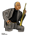 Cartoon: Sidney Bechet (small) by Pascal Kirchmair tagged sidney bechet portrait zeichnung dessin karikatur caricature jazz musiker music musician new orleans paris