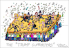 Cartoon: The Trump Supporters (small) by Pascal Kirchmair tagged donald,trump,supporters,caricature,karikatur,cartoon,pascal,kirchmair,vignetta,usa,president,united,states,presidente,parties