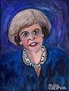 Cartoon: Theresa May (small) by Pascal Kirchmair tagged theresa may caricature portrait retrato ritratto drawing illustration karikatur zeichnung pascal kirchmair cartum dibujo desenho dessin uk prime minister tories england united kingdom brexit london watercolour aquarell painting peinture malerei dipinto cuadro quadro