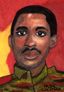 Cartoon: Thomas Sankara (small) by Pascal Kirchmair tagged thomas sankara caricature cartoon karikatur dessin peinture portrait aquarell burkina faso