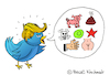 Cartoon: Twitter-Trump (small) by Pascal Kirchmair tagged twitter president donald trump tweets caricature cartoon karikatur usa bashing