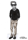 Cartoon: Woody Allen (small) by Pascal Kirchmair tagged woody allen karikatur caricature cartoon portrait komiker comedian actor regisseur film director producer usa new york manhattan