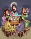 Cartoon: caliz (small) by pali diaz tagged jesus judas caliz