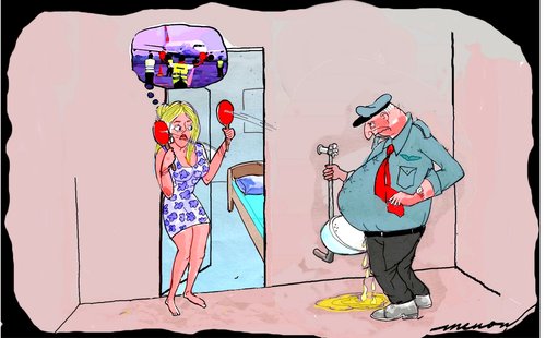 Cartoon: docking maneuver (medium) by kar2nist tagged bellies,urinating,docking,airline