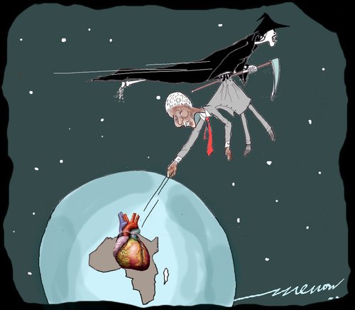 Cartoon: legacy (medium) by kar2nist tagged nelson,mandela,deth,africa,love